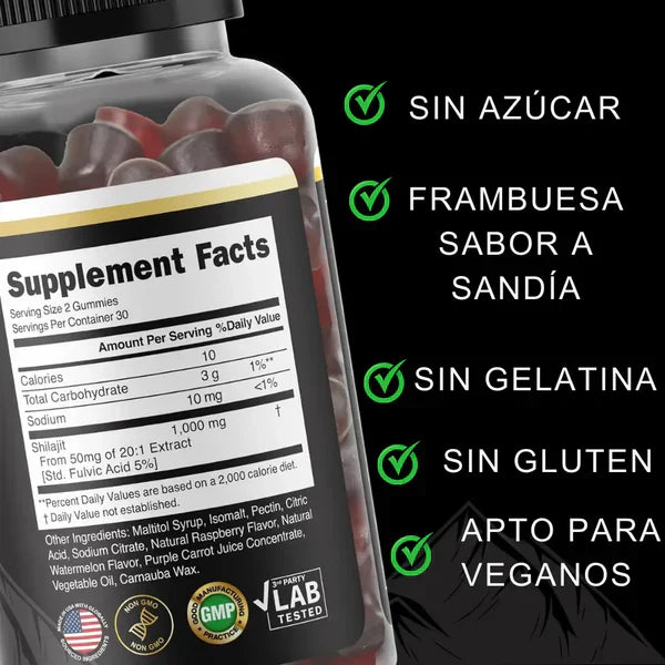 GOMAS SHILAJIT x 60 C/U+ eBook "Desata tu Testosterona, Guía practica" GRATIS